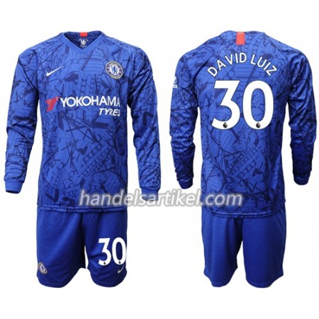 Chelsea David Luiz 30 Kinder Heim Trikotsatz 2019/20 Langarm (+ Kurze Hosen)